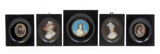 Five Miniature Framed Paintings