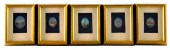 FIVE MINIATURE OVAL LANDSCAPES