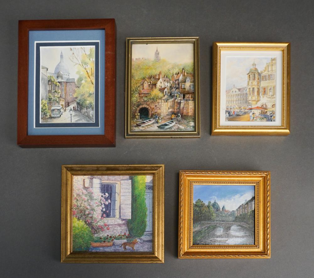 FIVE MINIATURE PAINTINGS, VARIOUS