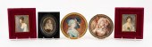 FIVE MINIATURE PORTRAIT PAINTI