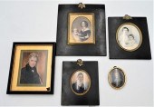 FIVE MINIATURE WATERCOLOR ON P