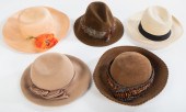 FIVE MISCELLANEOUS HATS one ta