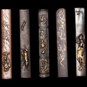 Five Mixed Metal Kozuka
19TH C