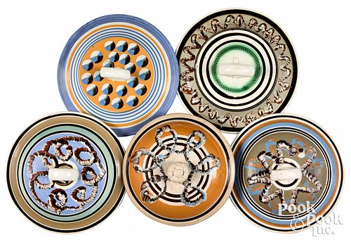 FIVE MOCHA LIDSFive mocha lids ,