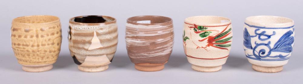FIVE MODERN JAPANESE YUNOMI