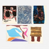 FIVE MODERNIST COLOR PRINTS (M