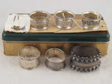 Five napkin rings one AF and a