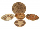 FIVE NATIVE AMERICAN BASKETSFi