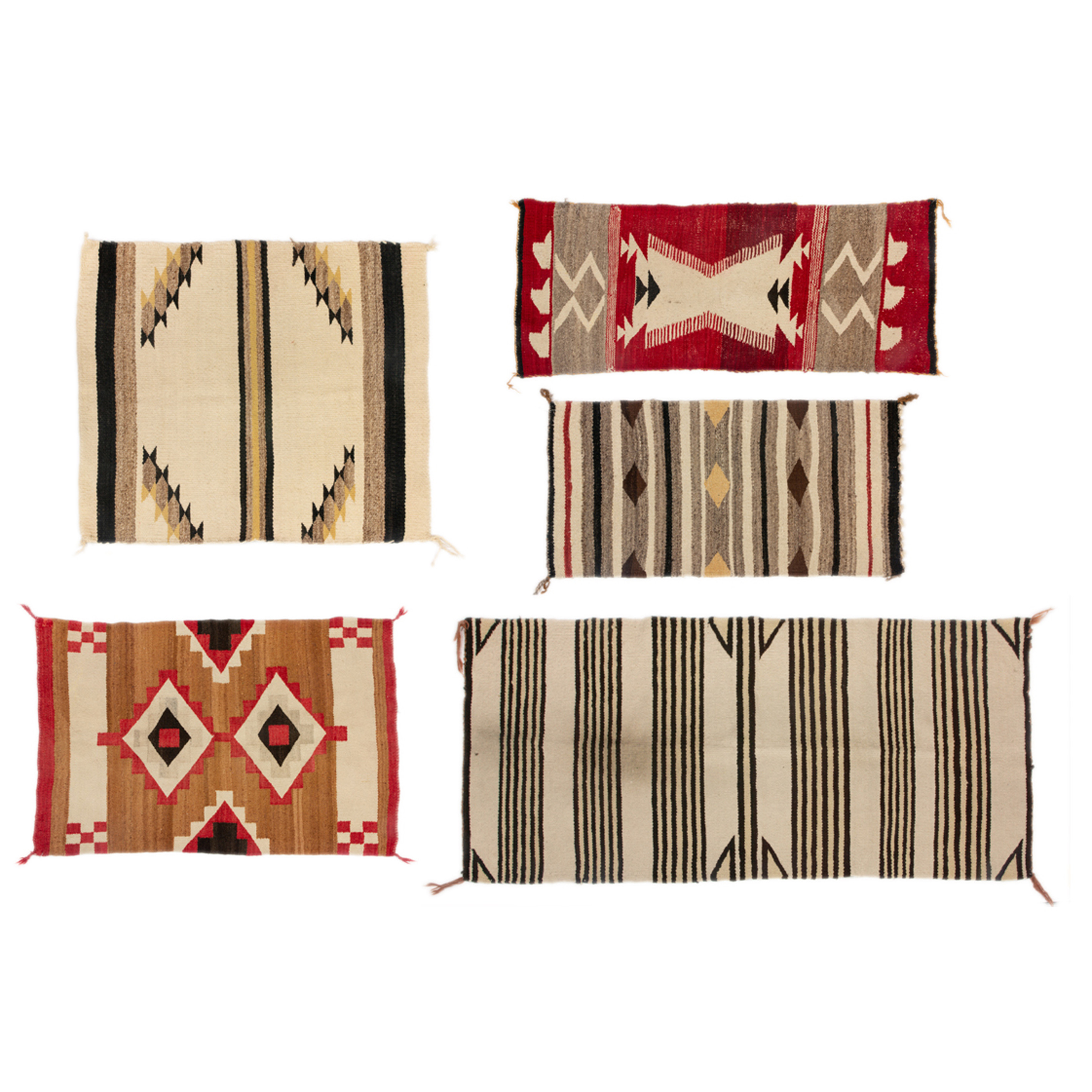 FIVE NAVAJO BLANKETS (lot of 5)