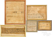 FIVE NEEDLEWORK SAMPLERS, 18TH