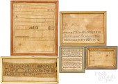 FIVE NEEDLEWORK SAMPLERS, 18TH