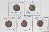 FIVE NICE CIVIL WAR TOKENS 1.)