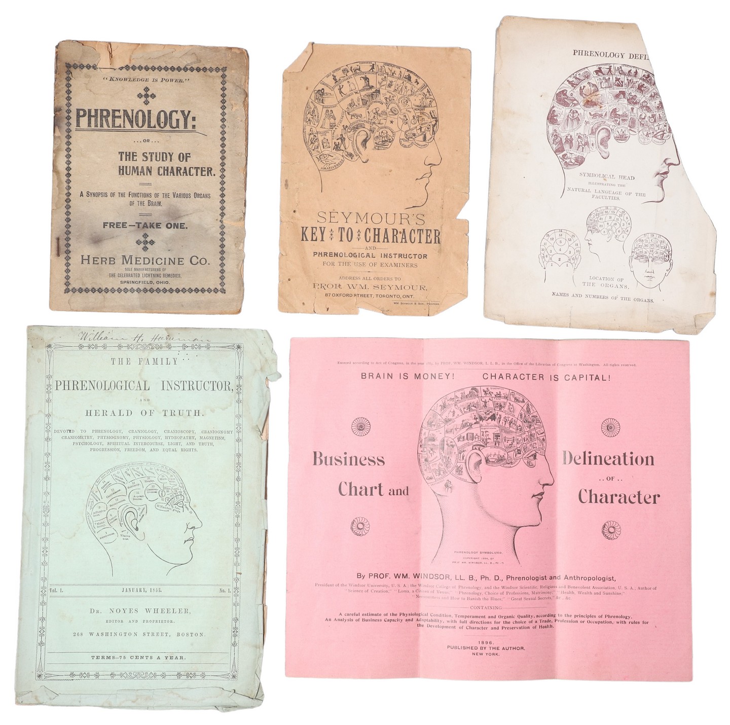 Five nineteenth century pamphlets