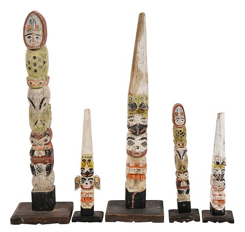 FIVE NORTHWEST COAST MINIATURE