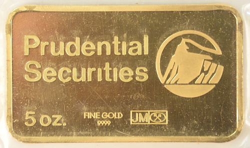 FIVE OUNCE GOLD BAR,