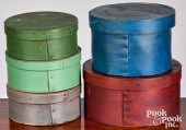 FIVE PAINTED BENTWOOD PANTRY B