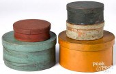 FIVE PAINTED BENTWOOD PANTRY B