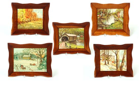 FIVE PAINTINGS BY BENTON CLARK