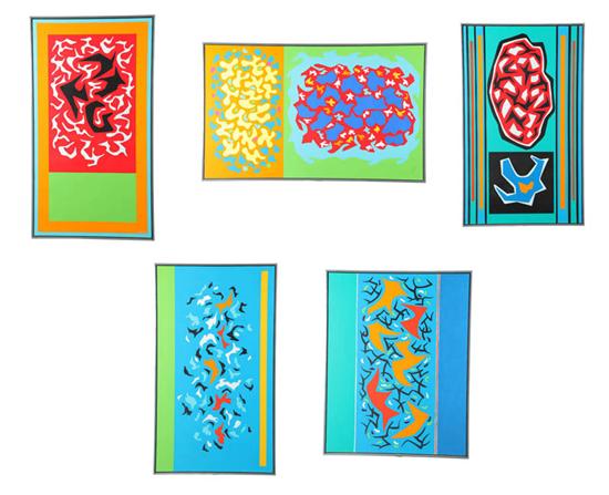 FIVE PAINTINGS BY JAMES YOKO