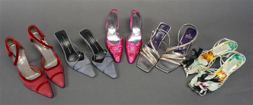 FIVE PAIRS DESIGNER SHOES (SIZE