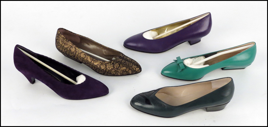 FIVE PAIRS OF BRUNO MAGLI SHOES.
