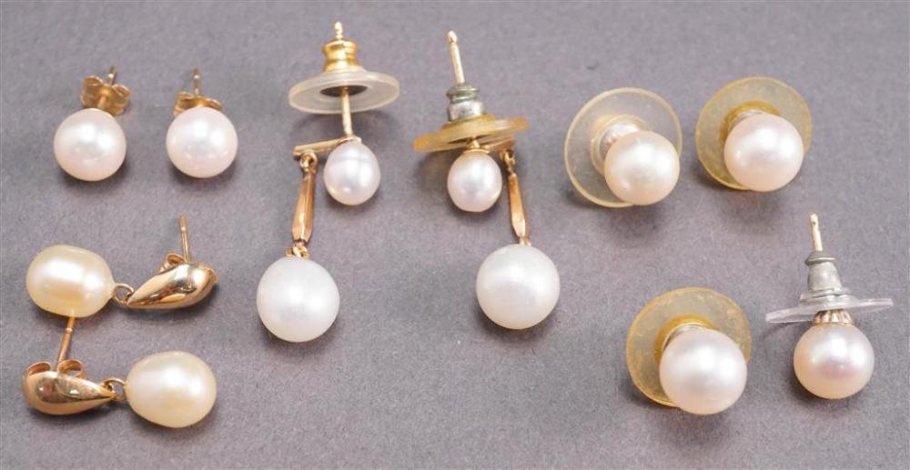 FIVE PAIRS OF CULTURED AND