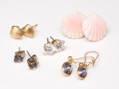 FIVE PAIRS OF EARRINGS. Americ