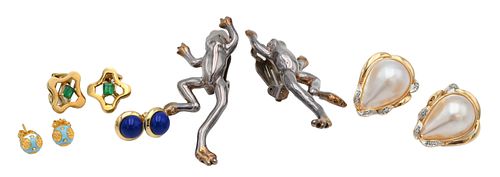 FIVE PAIRS OF EARRINGSFive Pairs of