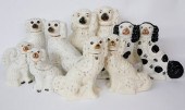 FIVE PAIRS OF STAFFORDSHIRE KI