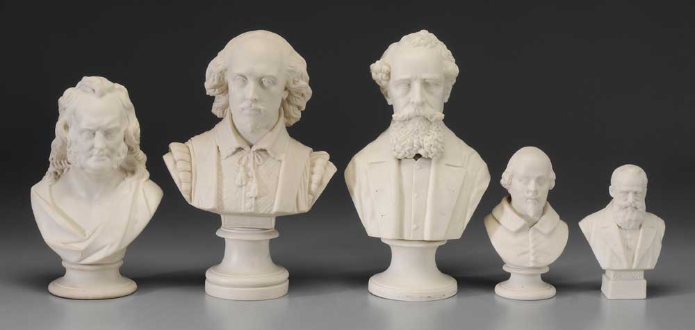 Five Parian Portrait Busts