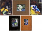 Five Paul Mergier Enamel Panel