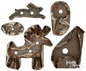FIVE PENNSYLVANIA TIN COOKIE C