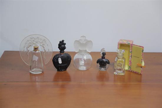 FIVE PERFUME BOTTLES  DORSAY 