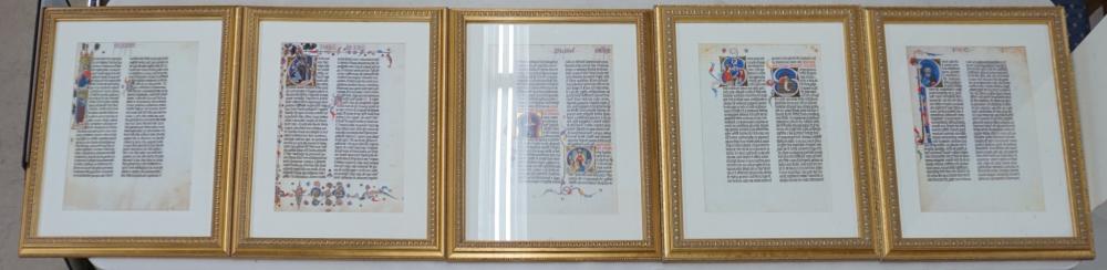 FIVE PHOTOLITHOGRAPHIC