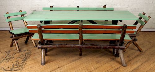 FIVE PIECE ADIRONDACK STYLE