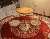 FIVE-PIECE CAFE TABLE AND FOUR