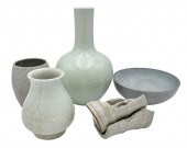 FIVE PIECE CHINESE CELADON GLA