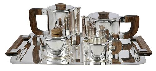 FIVE PIECE CHRISTOFLE SILVER