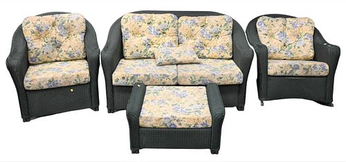 FIVE PIECE CONTEMPORARY WICKER