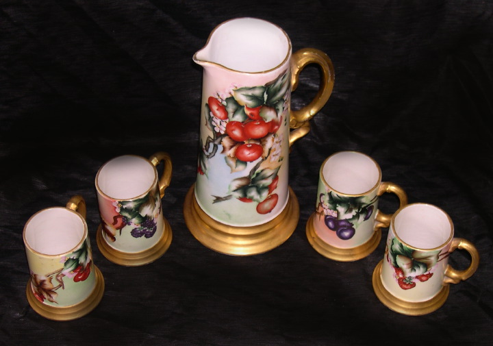 Five-Piece Continental Hand-Painted