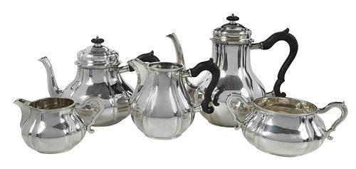 FIVE PIECE DANISH SILVER TEA