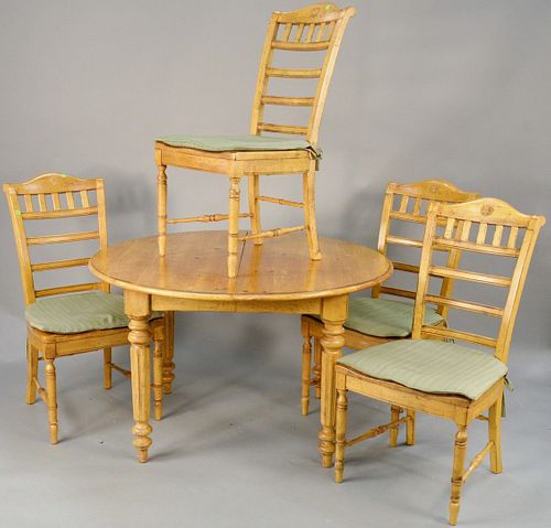 FIVE PIECE DINING SET WITH ROUND