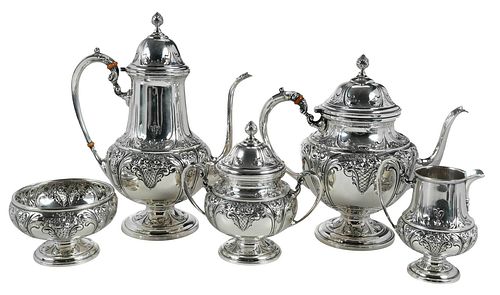 FIVE PIECE ELMORE STERLING TEA
