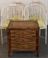 FIVE PIECE FAUX BAMBOO LOTFive