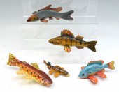 FIVE PIECE FISH DECOY LOT: 1)