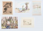 FIVE PIECE FLORIDA PAINTING LO