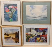FIVE PIECE FRAMED LOTFive Piec