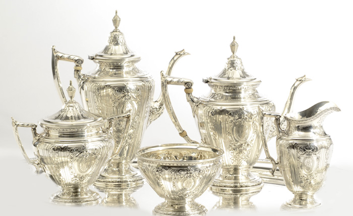 FIVE PIECE GORHAM STERLING TEA &