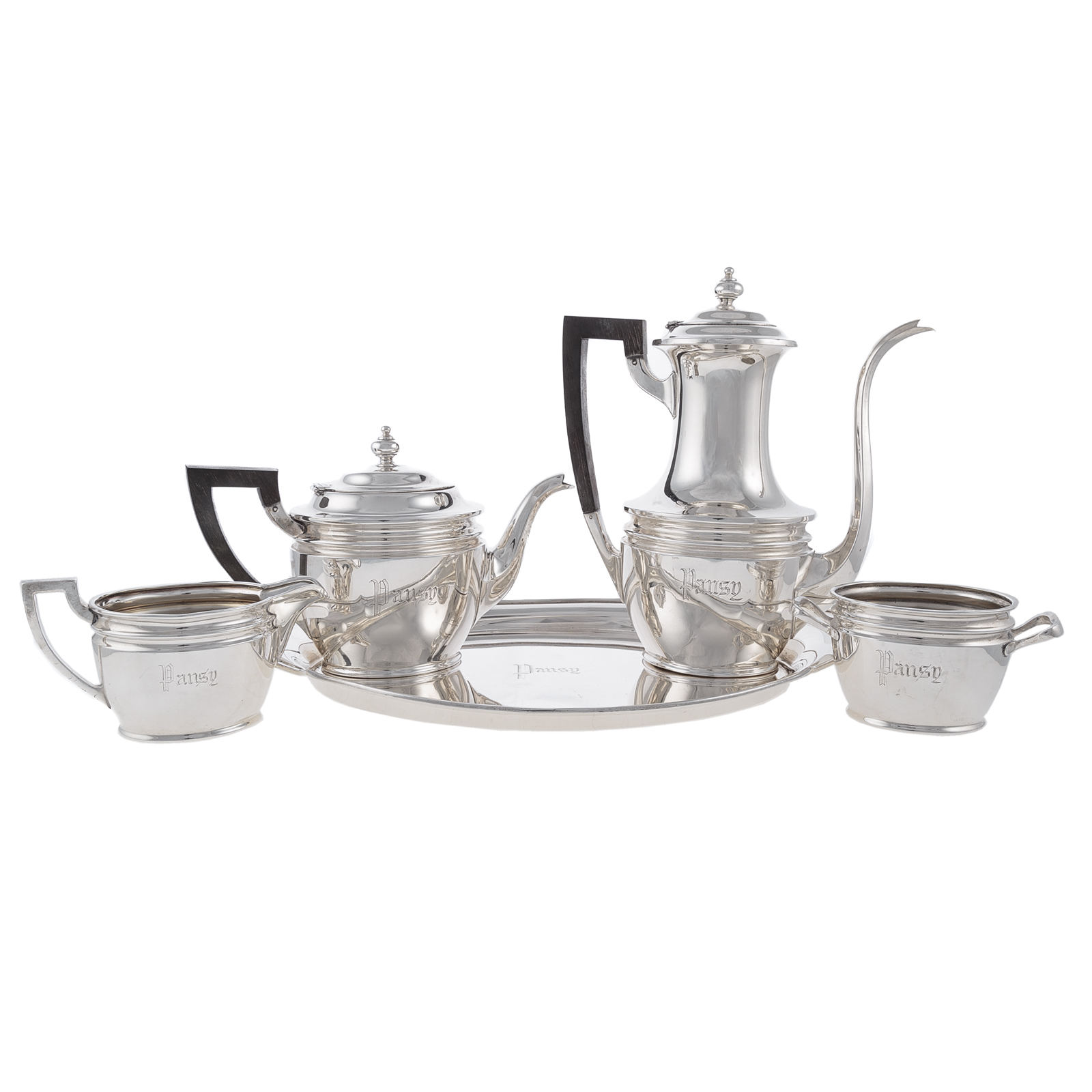 FIVE-PIECE GORHAM STERLING TEA &