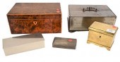 FIVE PIECE GROUP OF BOXES, TO
